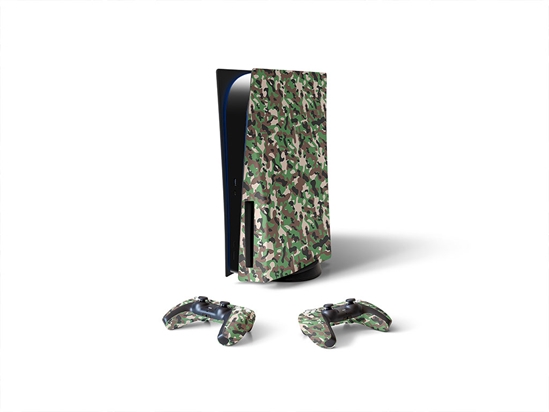 Modern Woodland Camouflage Sony PS5 DIY Skin