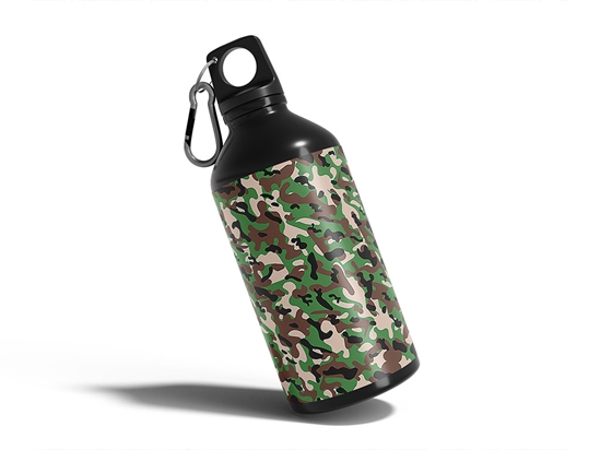 Modern Woodland Camouflage Water Bottle DIY Stickers