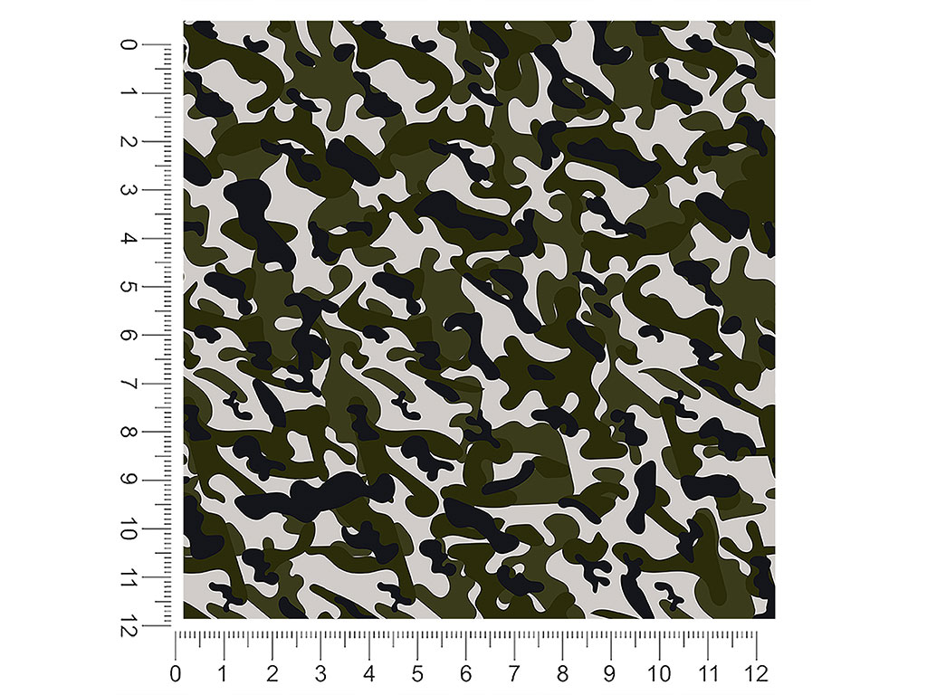 Olive Skin Camouflage 1ft x 1ft Craft Sheets