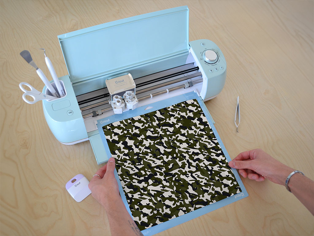 Olive Skin Camouflage Cricut Compatible Vinyl