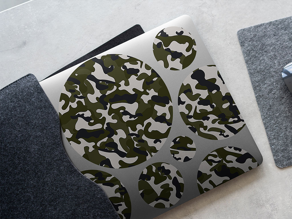 Olive Skin Camouflage DIY Laptop Stickers