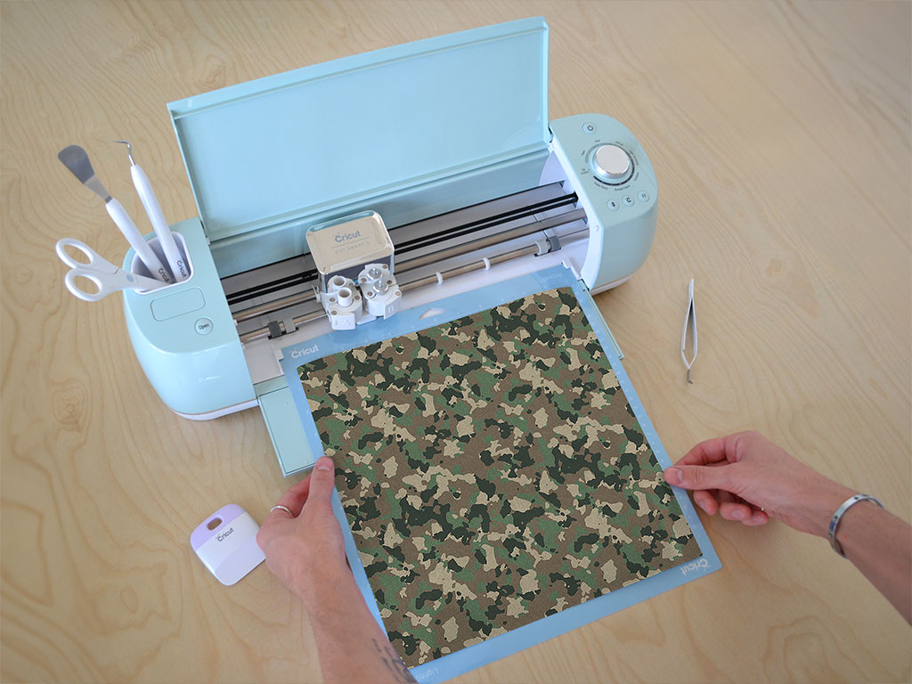 US Woodland Camouflage Cricut Compatible Vinyl