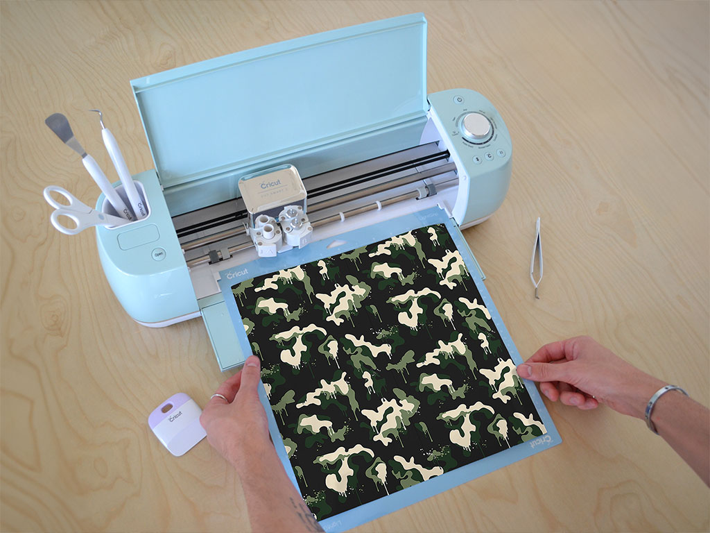 Woodland Graffiti Camouflage Cricut Compatible Vinyl