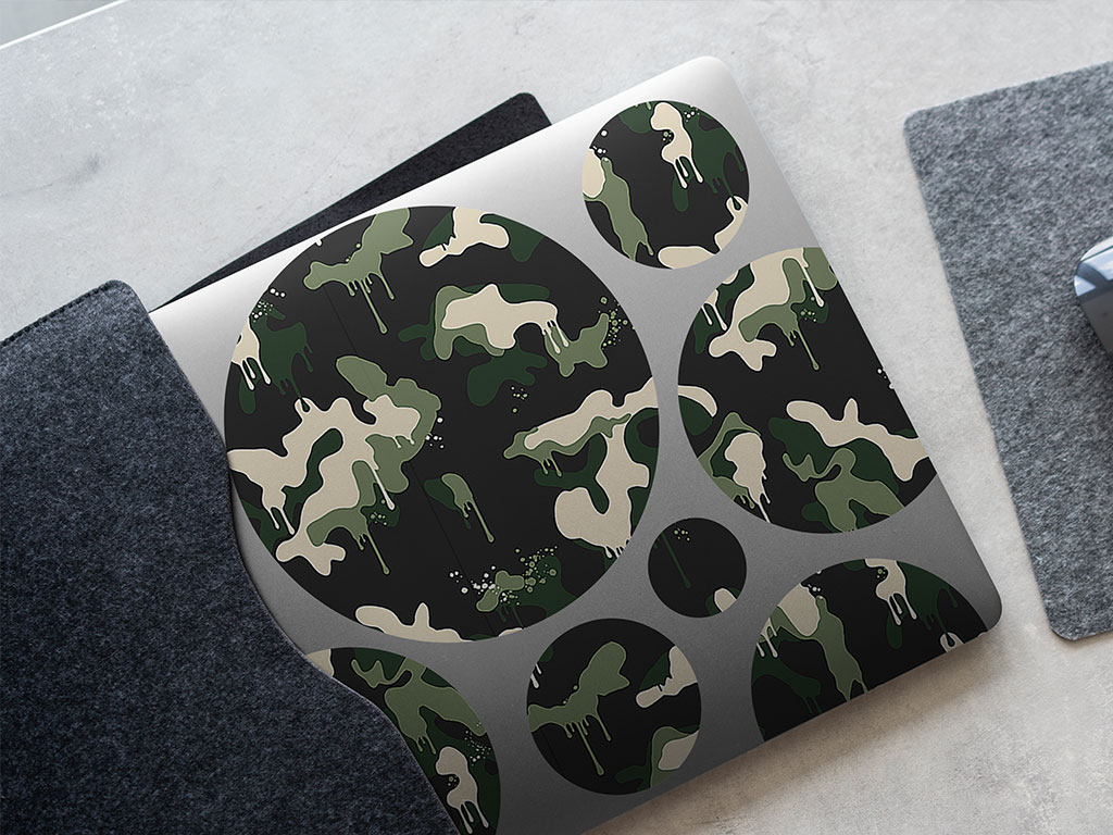 Woodland Graffiti Camouflage DIY Laptop Stickers