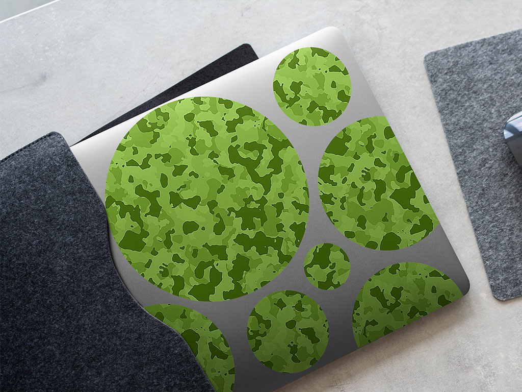 Chartreuse Flecktarn Camouflage DIY Laptop Stickers