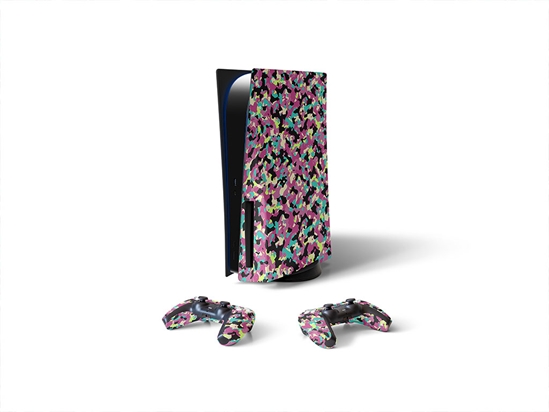 Rainbow Buckshot Camouflage Sony PS5 DIY Skin