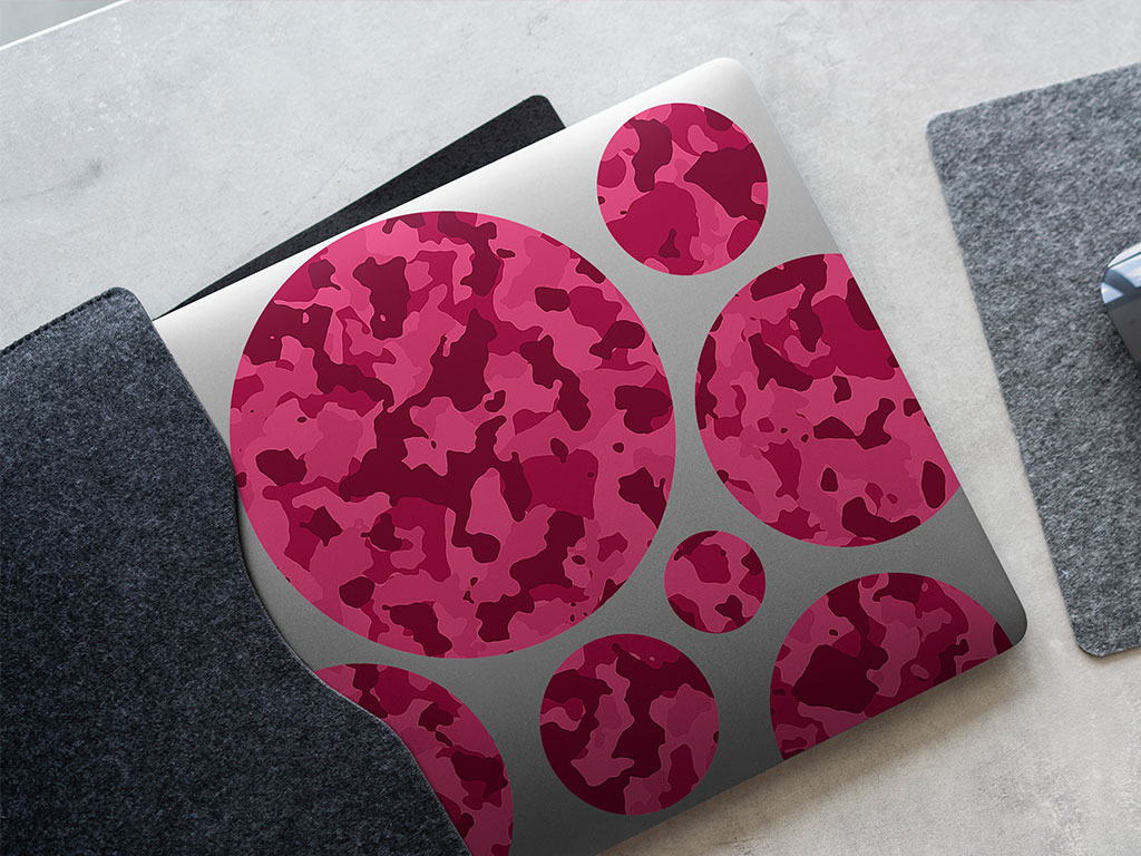 Magenta Flecktarn Camouflage DIY Laptop Stickers