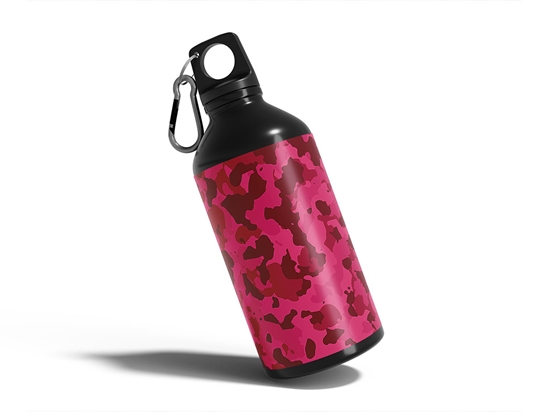 Magenta Flecktarn Camouflage Water Bottle DIY Stickers