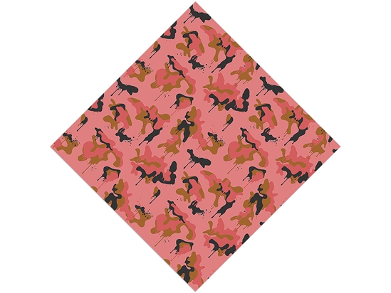 Salmon Graffiti Camouflage Vinyl Wrap Pattern