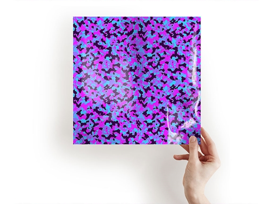 Neon Periwinkle Camouflage Craft Sheets