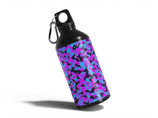 Neon Periwinkle Camouflage Water Bottle DIY Stickers