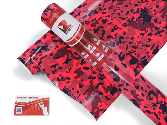 Crimson Sky Camouflage Craft Vinyl Roll