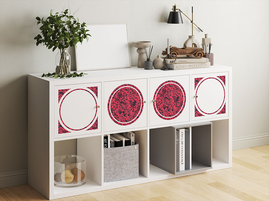 Crimson Sky Camouflage DIY Furniture Stickers