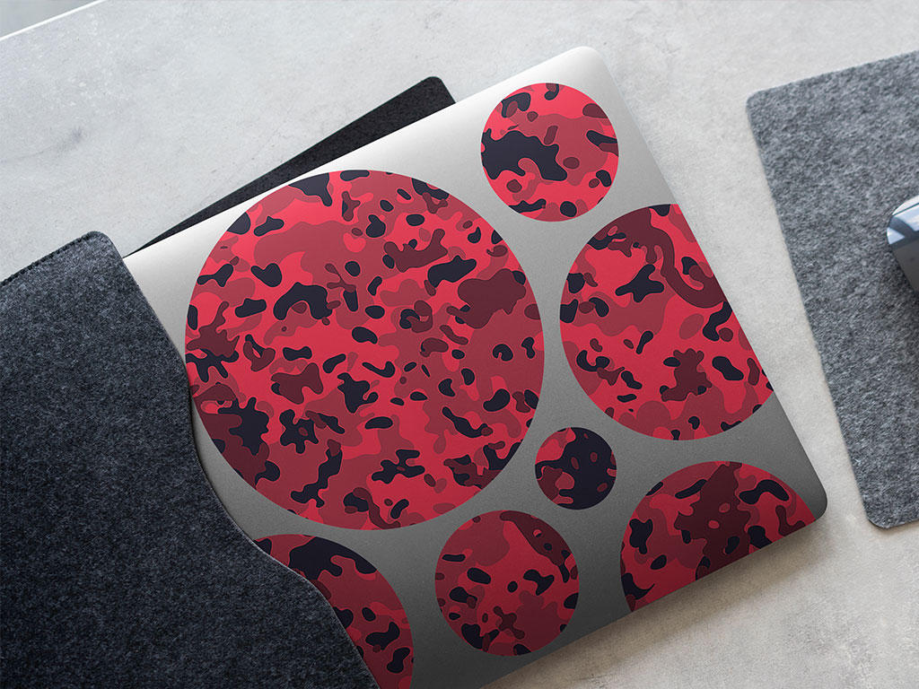 Crimson Sky Camouflage DIY Laptop Stickers