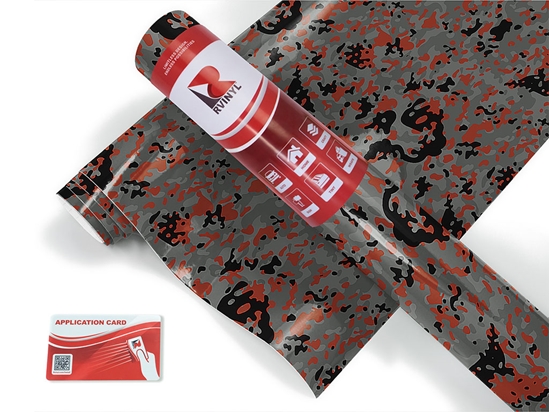 Ruby Gray Camouflage Craft Vinyl Roll