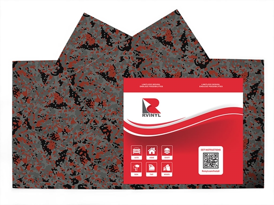 Ruby Gray Camouflage Craft Vinyl Sheet Pack