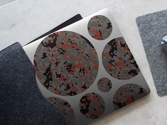 Ruby Gray Camouflage DIY Laptop Stickers