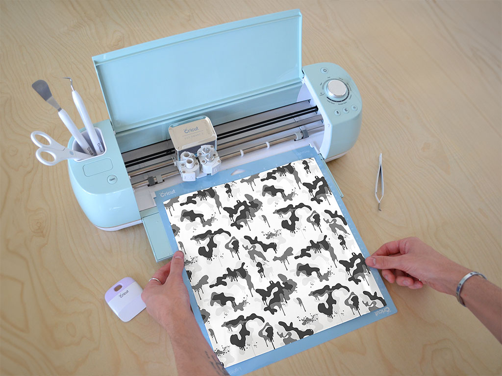 Snow Graffiti Camouflage Cricut Compatible Vinyl