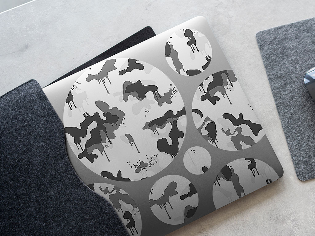 Snow Graffiti Camouflage DIY Laptop Stickers