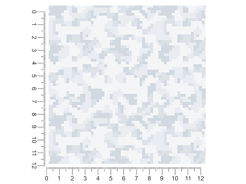 Winter Pixel Camouflage 1ft x 1ft Craft Sheets