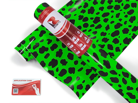 Green Cheetah Animal Print Craft Vinyl Roll