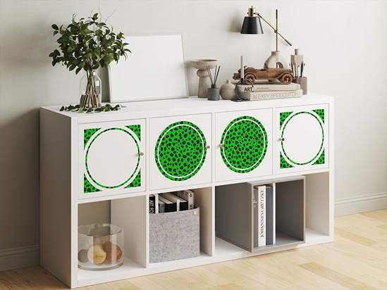 Green Cheetah Animal Print DIY Furniture Stickers