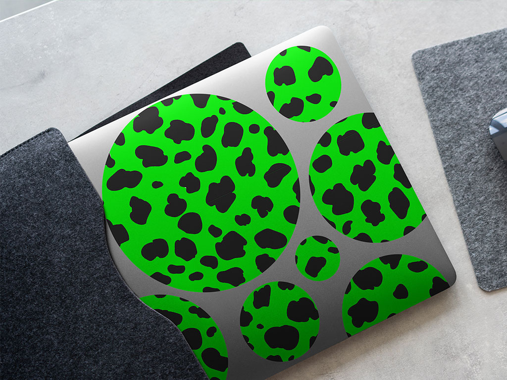 Neon Cheetah Animal Print DIY Laptop Stickers