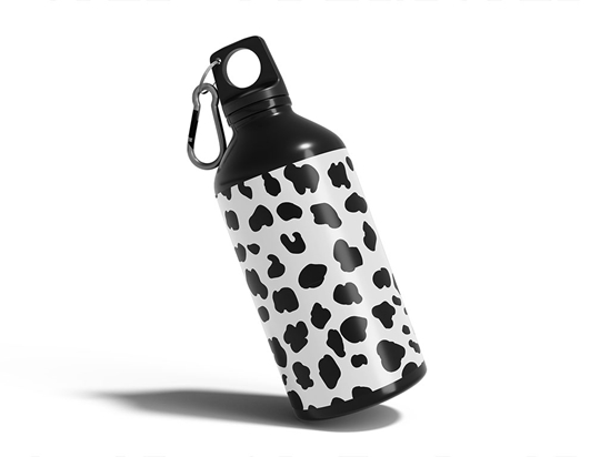 White Cheetah Animal Print Water Bottle DIY Stickers