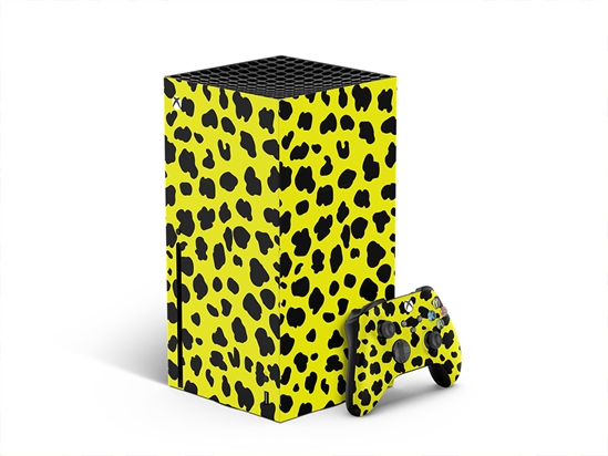 Yellow Cheetah Animal Print XBOX DIY Decal