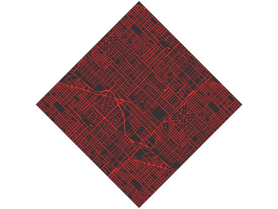 Red Streets Cityscape Vinyl Wrap Pattern