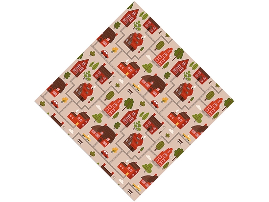 Brick Buildings Cityscape Vinyl Wrap Pattern