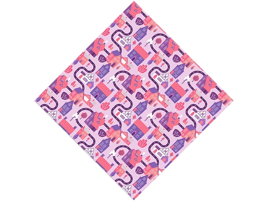 Pink Streets Cityscape Vinyl Wrap Pattern