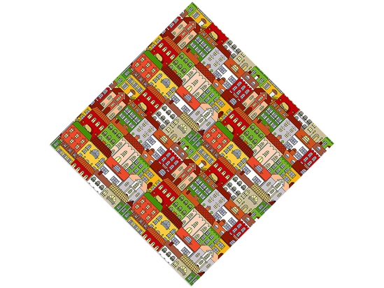 Apartment Block Cityscape Vinyl Wrap Pattern