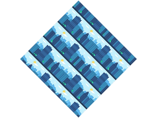 Misty Metropolis Cityscape Vinyl Wrap Pattern