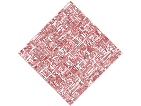 PInk Downtown Cityscape Vinyl Wrap Pattern