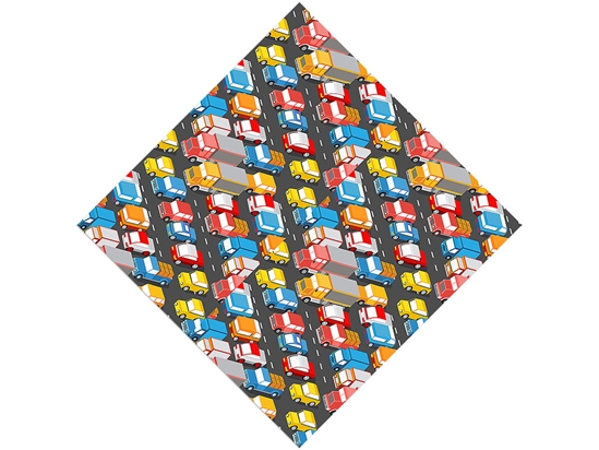 Packed Lot Cityscape Vinyl Wrap Pattern