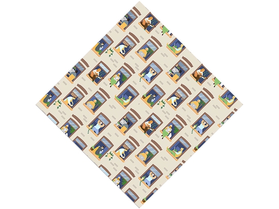 Rear Window Cityscape Vinyl Wrap Pattern