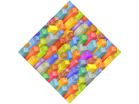 Tetris Towers Cityscape Vinyl Wrap Pattern