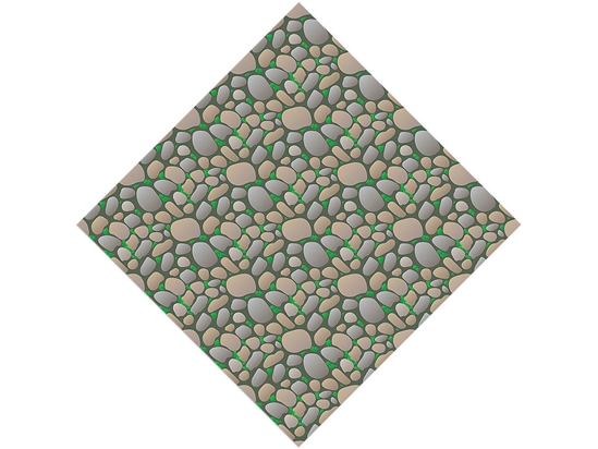 Neglected Courtyard Cobblestone Vinyl Wrap Pattern