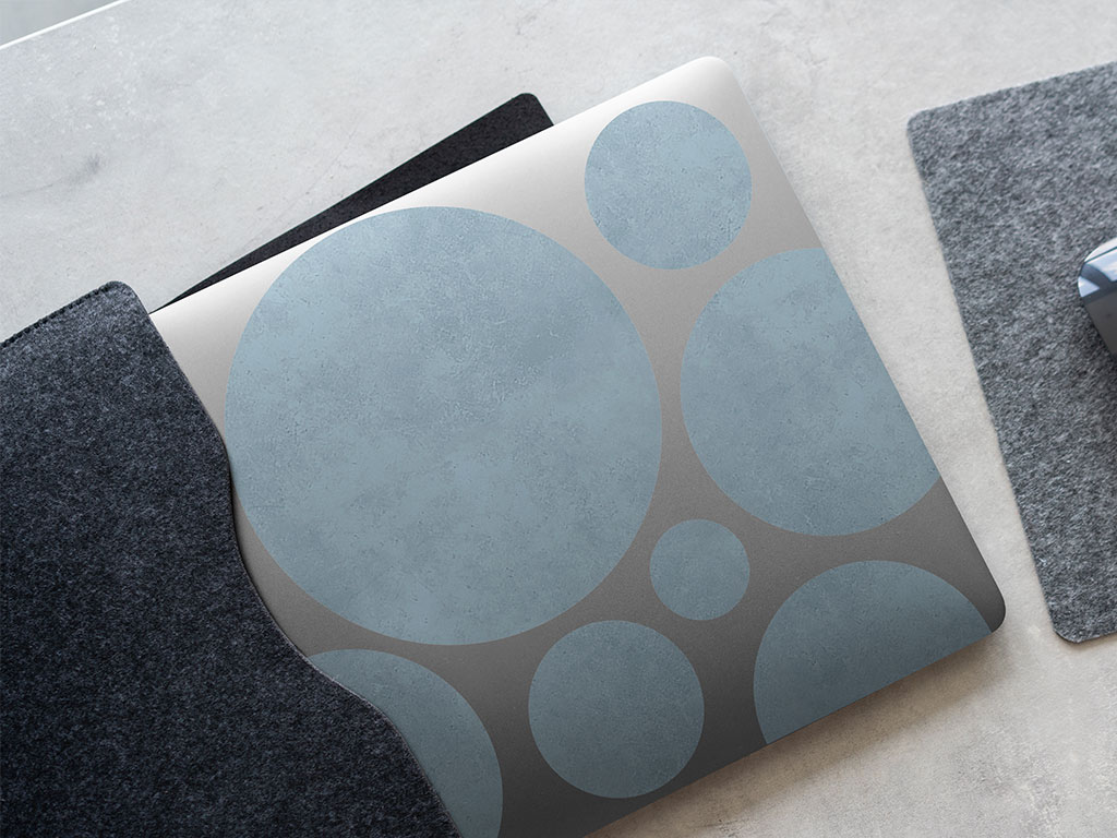 Aquamarine Concrete Stone DIY Laptop Stickers