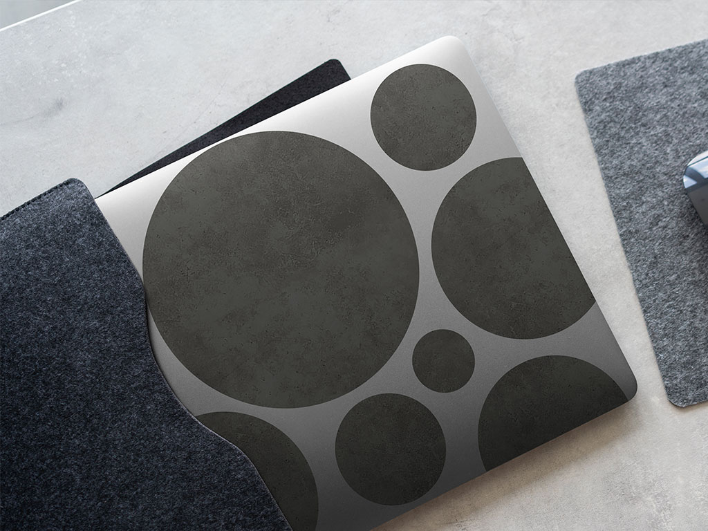 Dark Gray Concrete Stone DIY Laptop Stickers