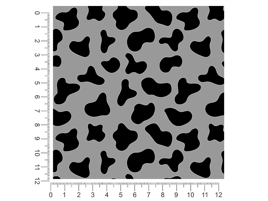 Gray Cow Animal Print 1ft x 1ft Craft Sheets