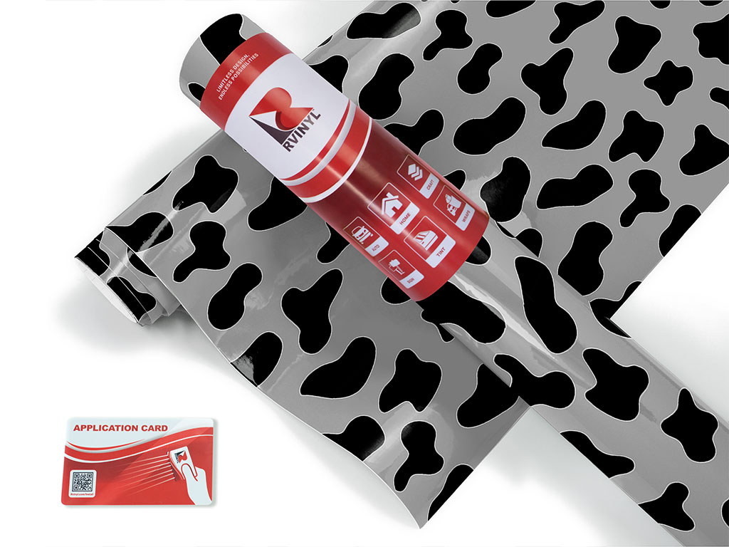 Gray Cow Animal Print Craft Vinyl Roll