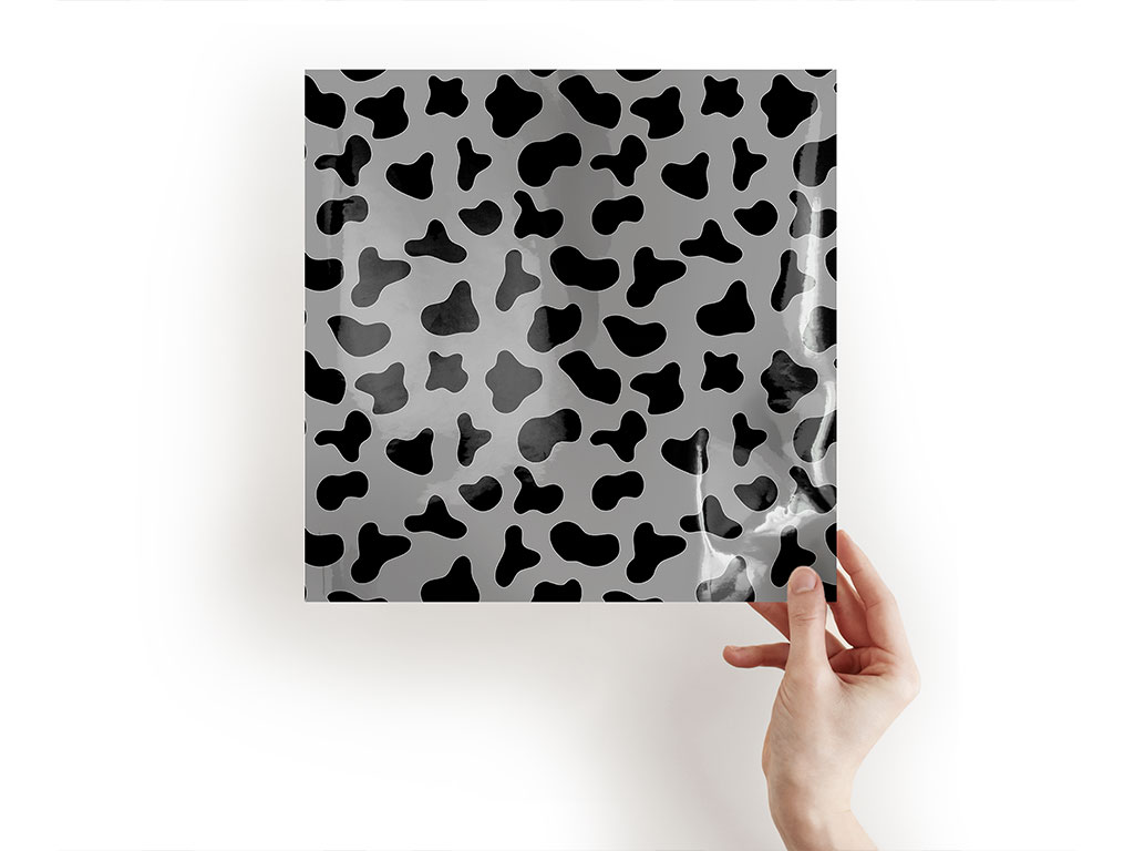 Gray Cow Animal Print Craft Sheets