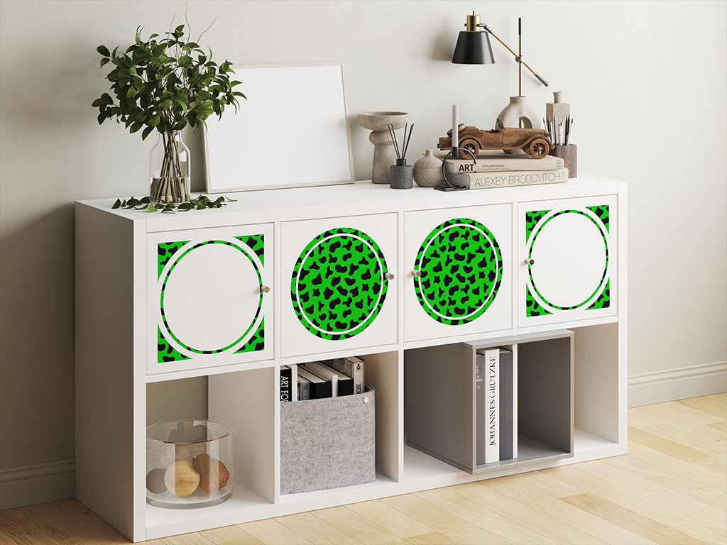 Green Cow Animal Print DIY Furniture Stickers