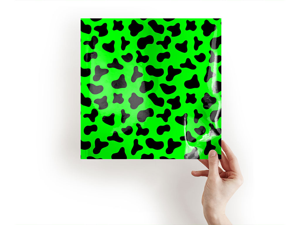 Neon Cow Animal Print Craft Sheets