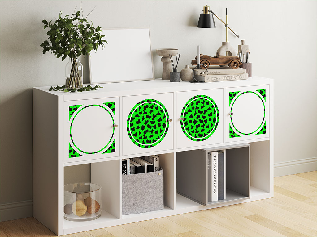 Neon Cow Animal Print DIY Furniture Stickers