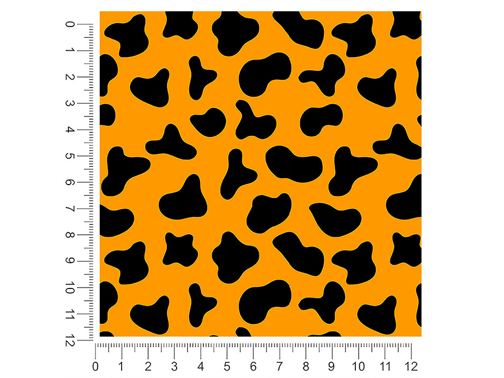 Orange Cow Animal Print 1ft x 1ft Craft Sheets