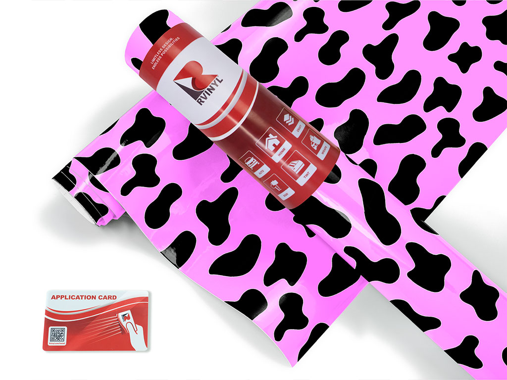 Pink Cow Animal Print Craft Vinyl Roll