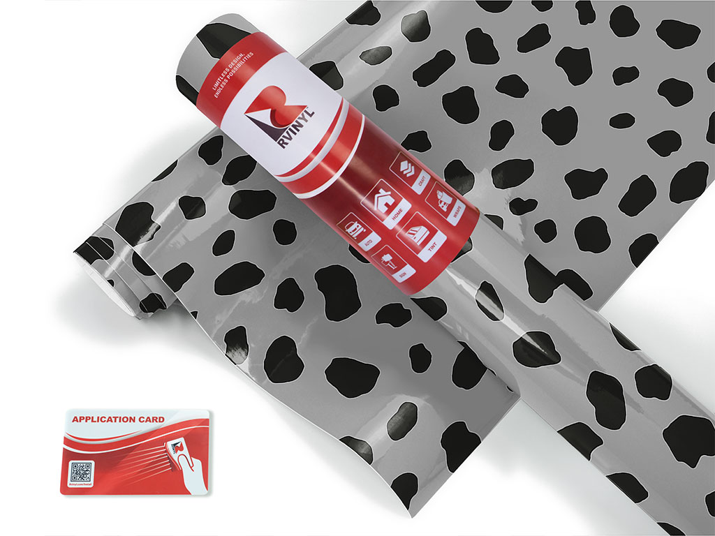 Gray Dalmation Animal Print Craft Vinyl Roll